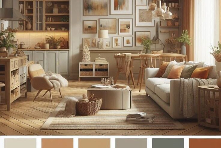 gambar contoh warna earthtone